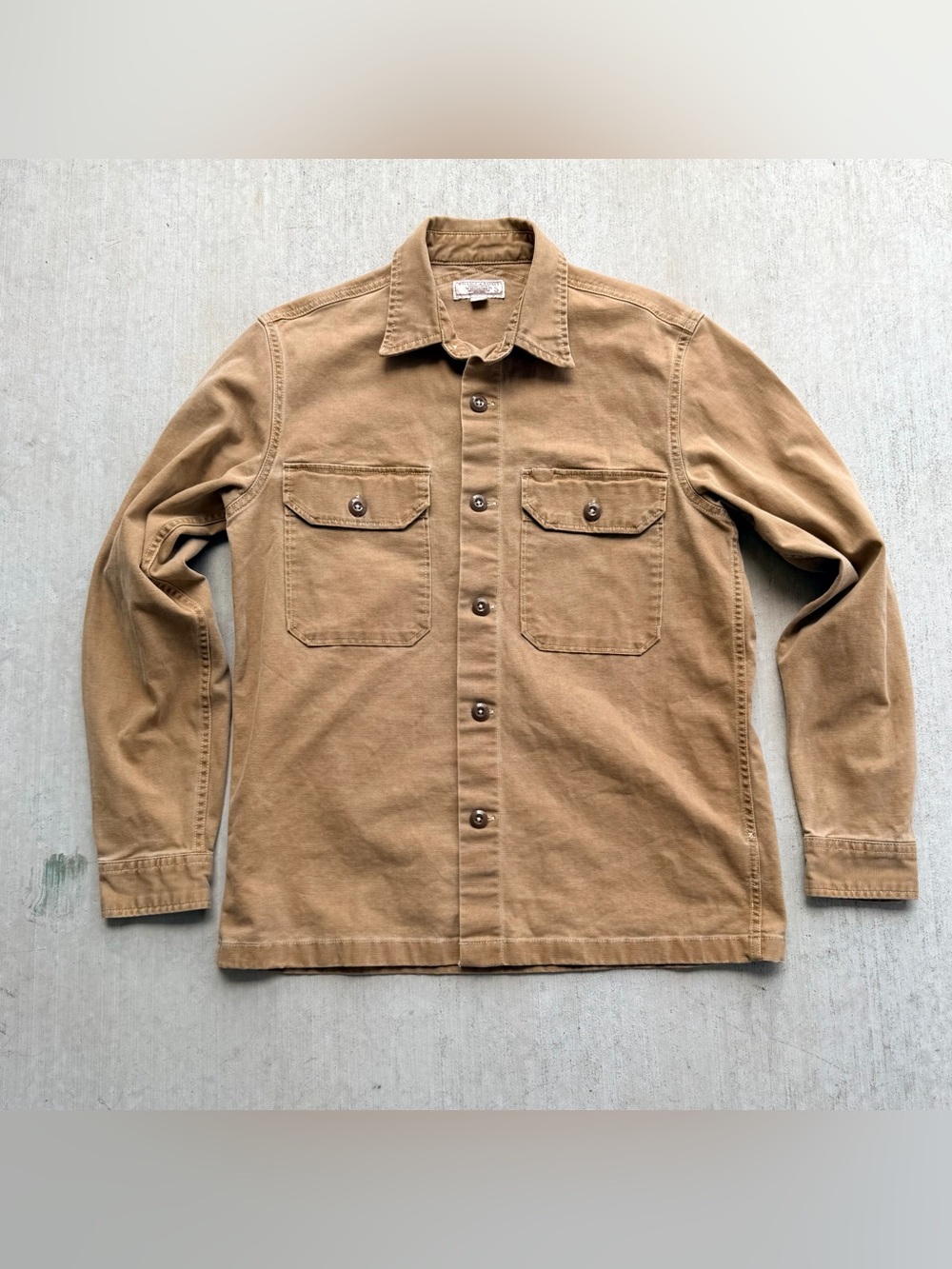 Wallace And Barnes Duck Canvas Utility Shirt Men Size Small